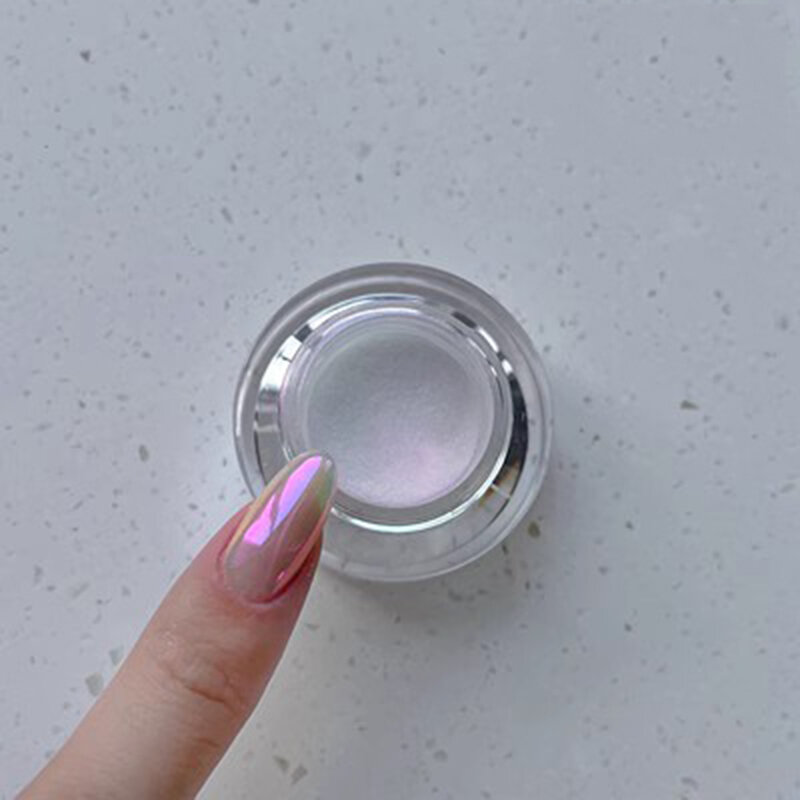 2023's Moonlight Mirror Glitter Powder Net-0.2g Metallic Silver Effect Chrome Powder 1 * Jar Aurora Magic Mirror Manicure Powder P