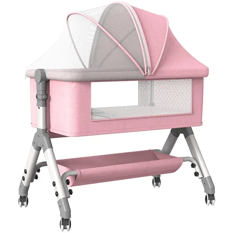 Multifunctionele Baby Wiegjes Voor Pasgeborenen Draagbare Baby Bed Gesplitst Kingsize Opvouwbare Baby Wieg Bed