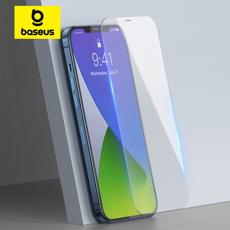 Baseus 2PCS Tempered Glass for iPhone 15 14 13 12 Pro Max Screen Protector for iPhone X XS XR Max for iPhone 11 13 Pro Max Plus