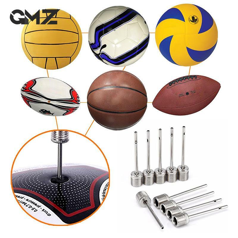 Aguja de aire de bola de 6/12 piezas, Pin de bomba de acero inoxidable, bomba de inflado de baloncesto, aguja de fútbol, válvula de aire inflable, adaptadores de boquilla