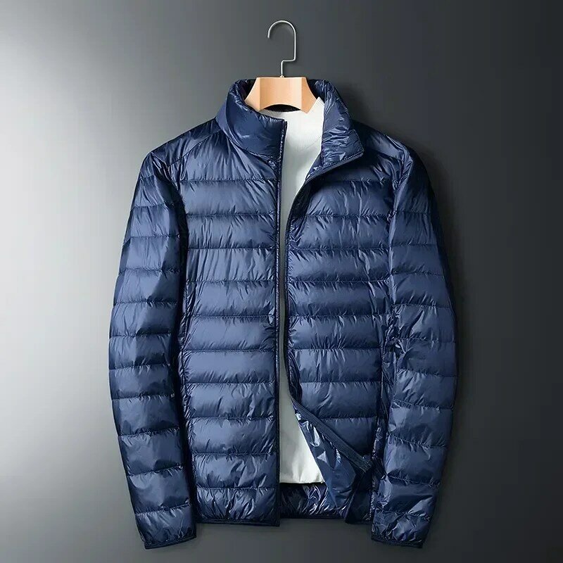 남성용 초경량 화이트 덕 다운 재킷, 방수, 캐주얼, 휴대용, 야외, 경량 패딩, 남성 코트, 가을, 겨울, 신상