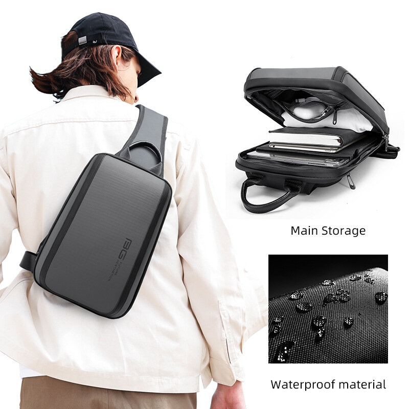 Chikage Multi-function Unisex Chest Bag Korean Fashion Men's Crossbody Shoulder Bag Large Capacity Casual Shoulder Bag