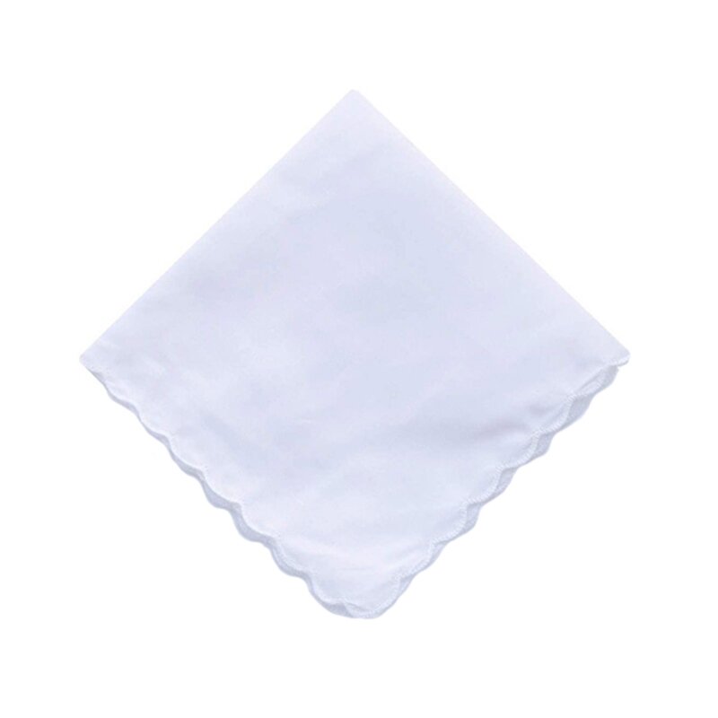 30X30Cm Mannen Katoenen Zakdoeken Effen Witte Zakdoeken Zak Vierkante Handdoek Diy Schilderij Zakdoeken Voor Vrouw