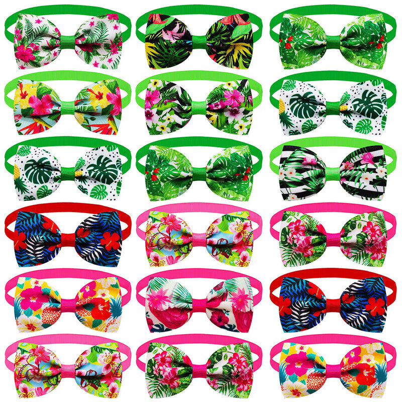 New 50PCS  Summer Dog Bow Tie  Bulk Small Dog Cat  Bowties Colalr Fors Dogs Pets  Bowtie Pet Grooming Products Dog Accessores