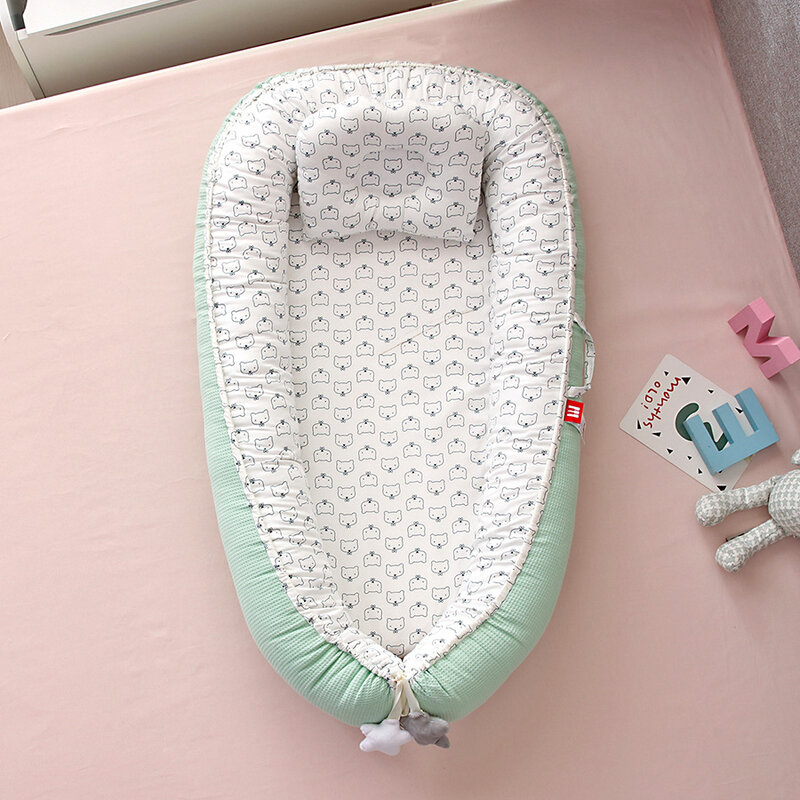 Baby Nest 100% bawełniane dziecko legowisko do spania leżak dla niemowląt