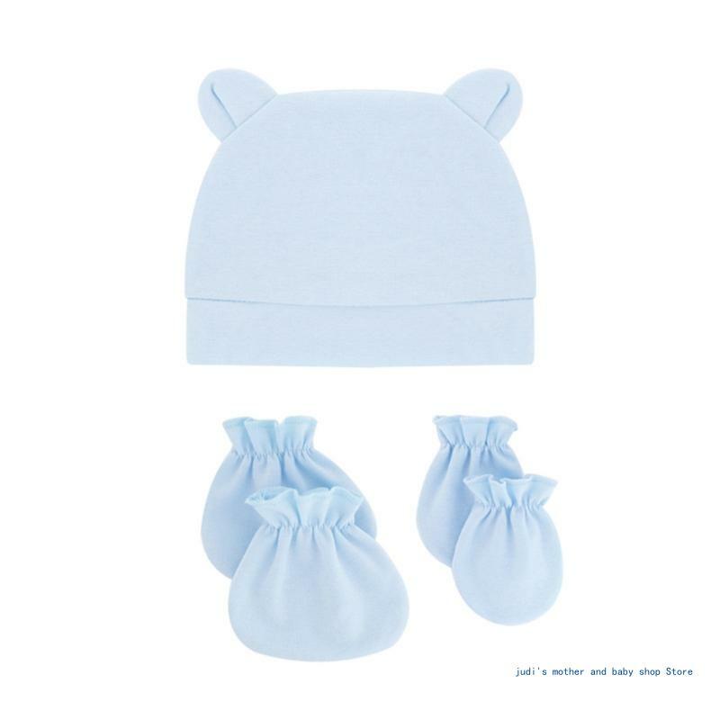 67JC медвежьи уши детские шапки для маленьких мальчиков и девочек шапки для малышей милые хлопковые больничные шапки