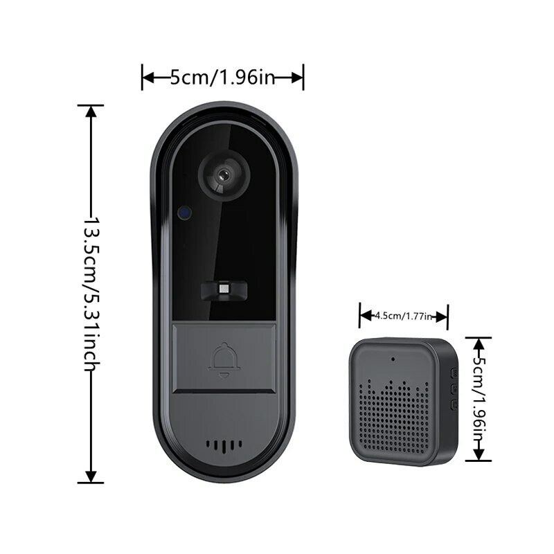 Tuya Wireless Doorbell Waterproof WIFI Video Smart Home Door Bell Camera Button Welcome by Chime Security Alarm For House