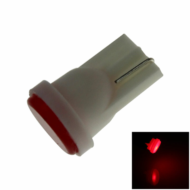 1x Red Car T10 W5W lampadina di generazione luce interna 1 emettitori COB SMD LED 464 555 558 A143
