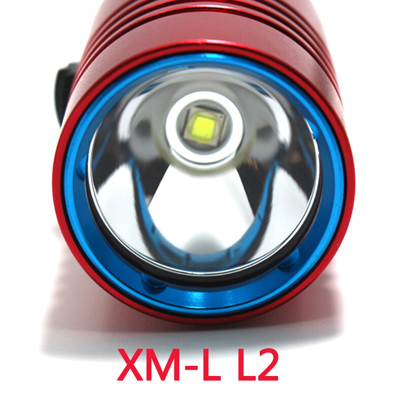 أفضل الغوص مضيا الغوص فانوس مصباح تحت الماء LED أضواء الغوص ، XML L2 3800 التجويف الشعلة للتخييم ، الصيد