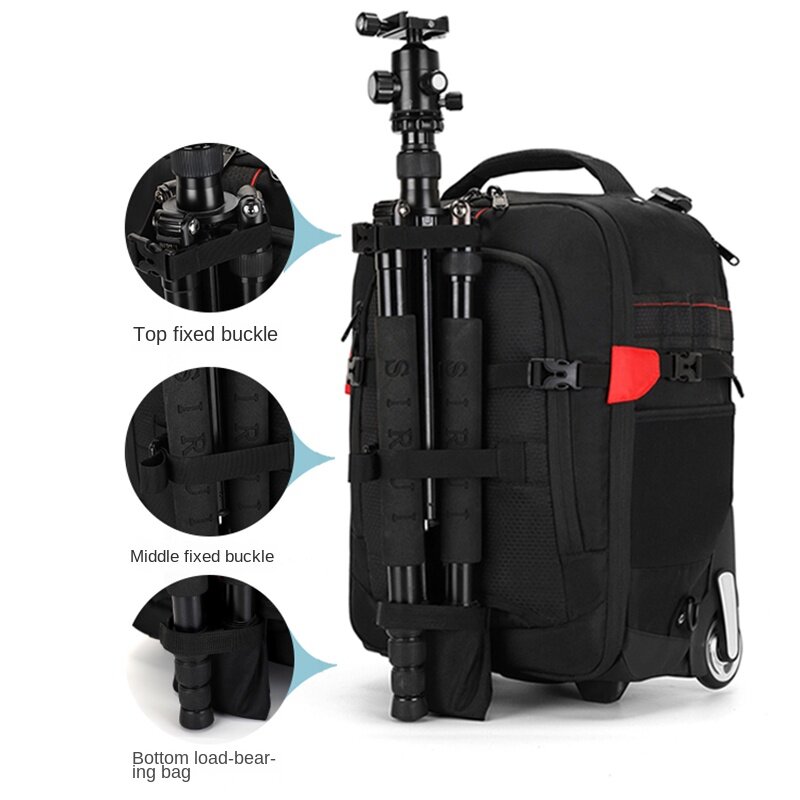 Рюкзак на колесиках для фотосъемки, профессиональный Дорожный чемодан на колесиках для камер, цифровых видеокамер, чемодан на колесиках