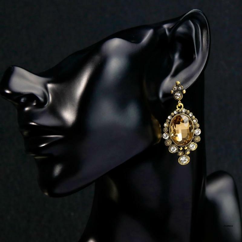 Kolczyki damskie etniczne luksusowe zwisają biżuteria Vintage panny młodej wesele