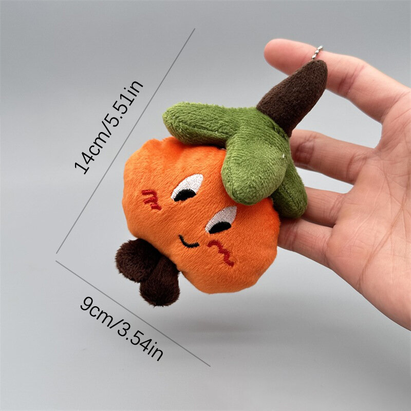 LLavero de peluche con colgante de naranja mandarín para niños, bolsa de juguetes de peluche, accesorios de coche, 14cm, Kawaii, nuevo, 2023