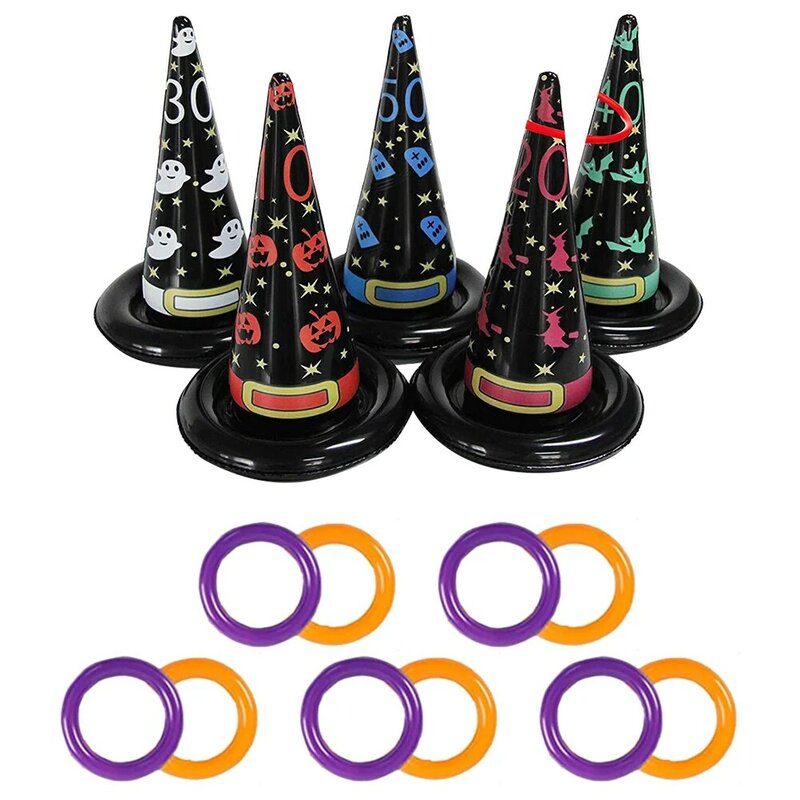 Halloween Ring Cones Tossing Game Toys Throwing Props Gift Circle Plastic Parent-child