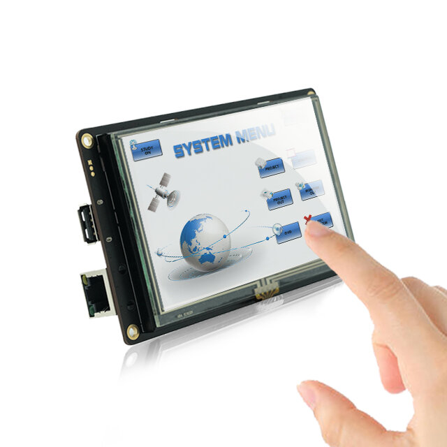 HMI Graphic LCD Display Module with Touch Screen + Controller Board + RS232 TTL Serial Port