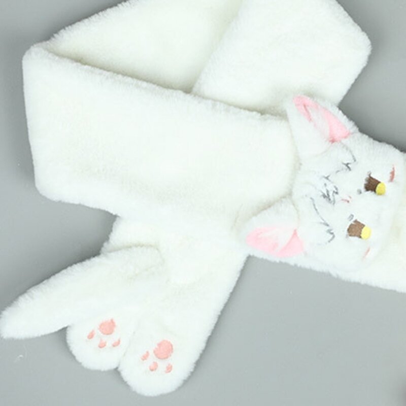 Écharpe à fourrure Animation Costume accessoires de fête tenue de cou femmes Anime chat foulard mignon accessoires chaud Costume