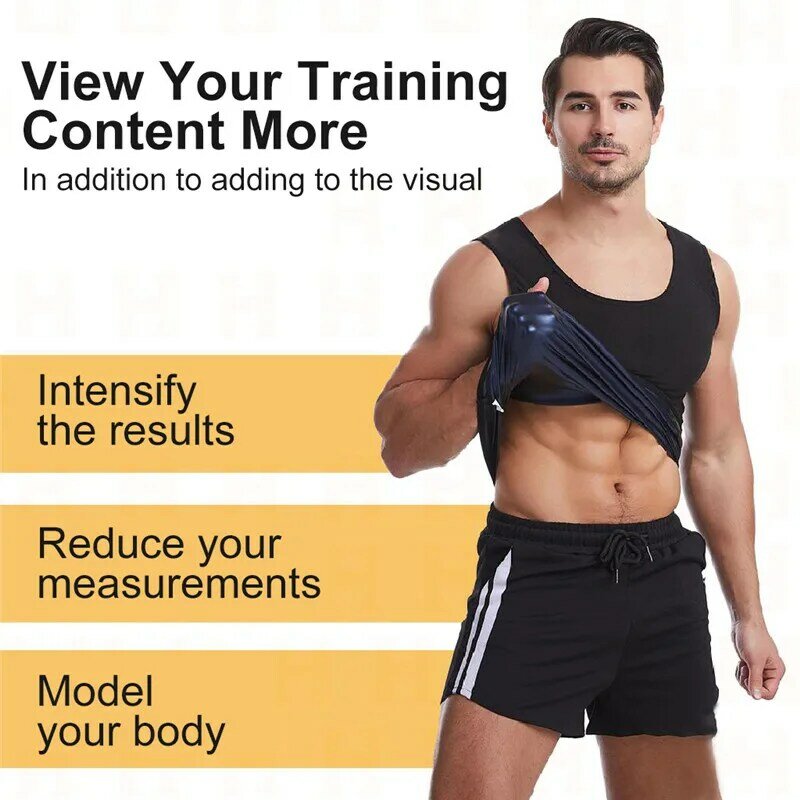 Men Women Sauna Suit Trapping Shapewear Sweat Body Shaper Vest Corset Slimmer Compression Thermal Fitness Workout Shirt
