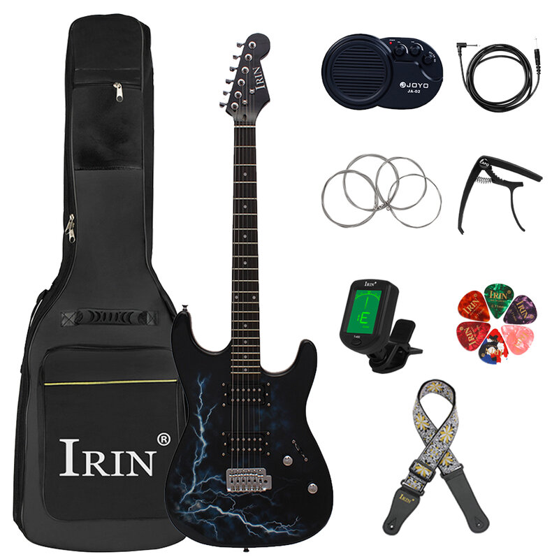6 strunowa gitara elektryczna 39 Cal 21 progi klon Lightning gitara elektryczna z torbą Amp niezbędne części do gitary i akcesoria