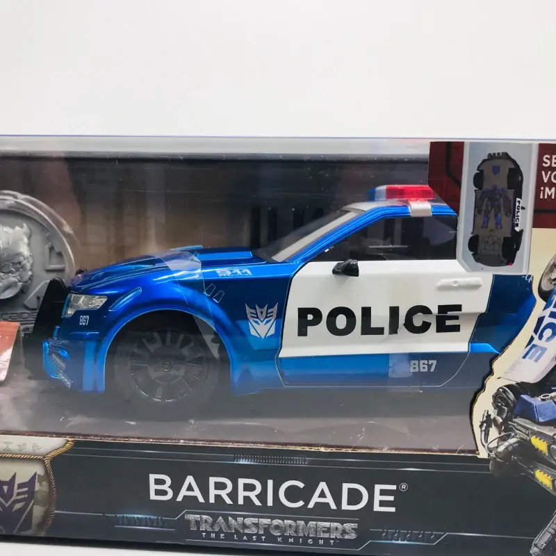 Jada 1:24 Transformers Barricade Police Car High Simulation Diecast Car Metal Alloy Model Car Toys for Children Gift Collection