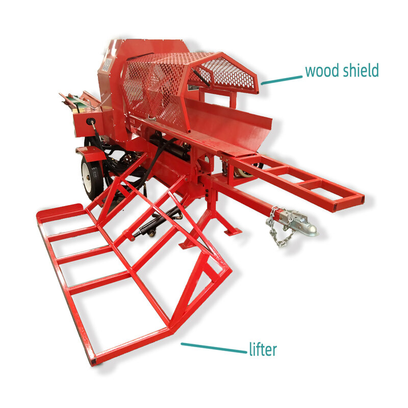 Hot Sale!!! 30 tons firewood processor sale pto wood processor with saw and splitting machine for home use