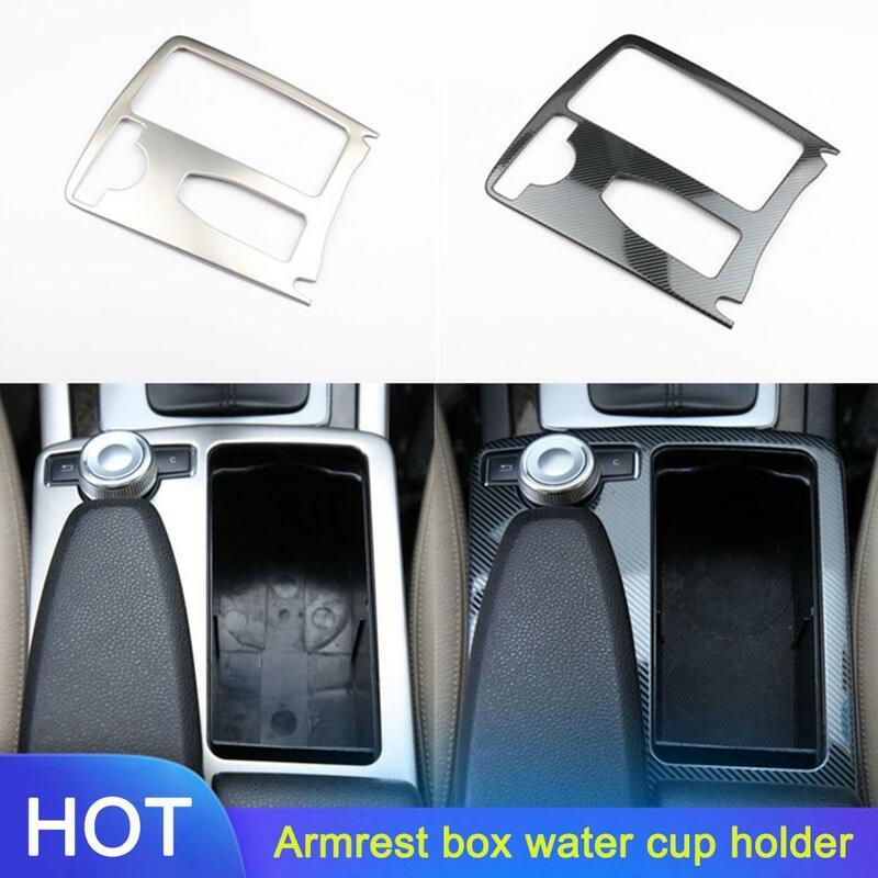 Car Center Console Armrest Box Water Cup Holder Decorative Panel Frame for Benz C‑Class W204 2007 to 2014 Car Interior
