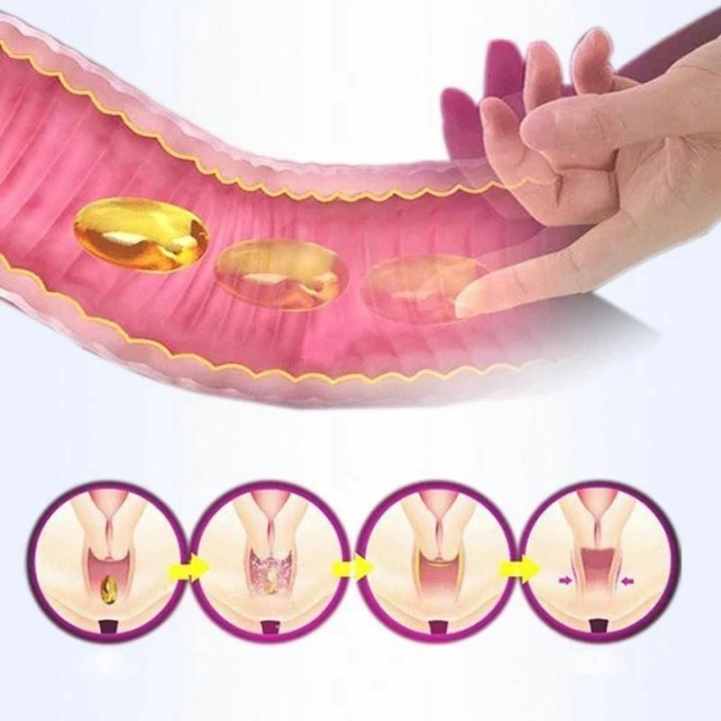 Cápsula de endurecimento vaginal de mulher natural encolhendo endurecimento de reparação vaginal higiênico cápsula de limpeza
