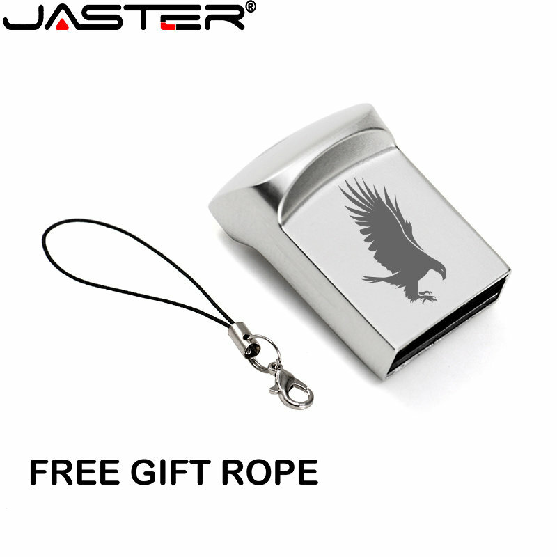 JASTER  Mini Metal USB 2.0 Flash Drive 64GB Free Custom LOGO waterproof Pen Drives Gifts 32GB Memory Stick 16GB U Disk 8GB 16GB