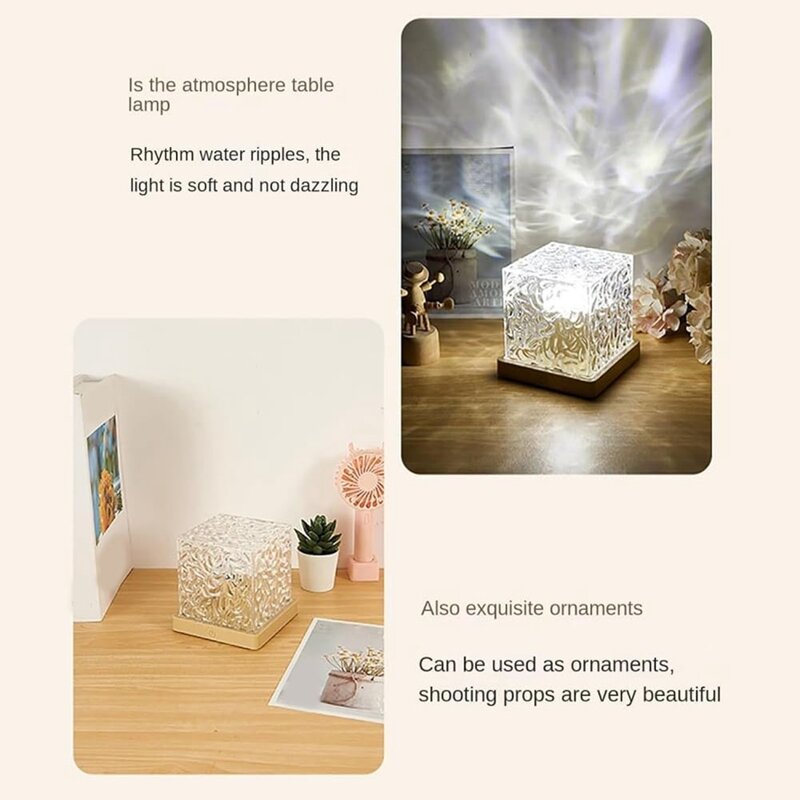 Aurora-Northern Lights Lamp,Wave Cube Lamp,Ocean Wave Projector, Water Wave Effect Lights para quarto, 16 cores