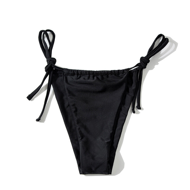 Schwarzer Mikro bikini 2024 brasilia nisches Biquini-Dreieck gepolsterter Tanga-Badeanzug Frauen zweiteiliger Badeanzug weibliche Sommer-Strand kleidung