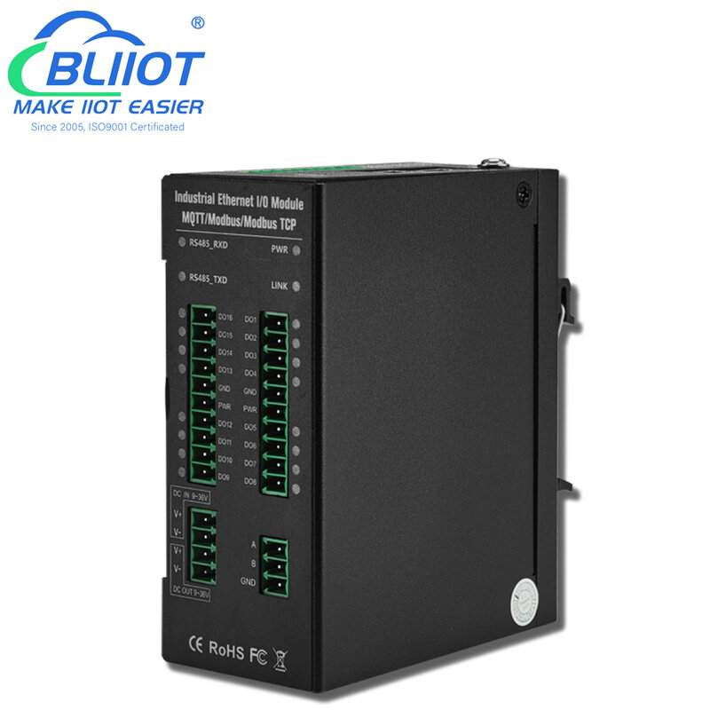 Módulo de I/O de monitoreo de entorno dinámico SNMP, 8DIN + 4DO + 4AIN, módulo de adquisición Ethernet IO