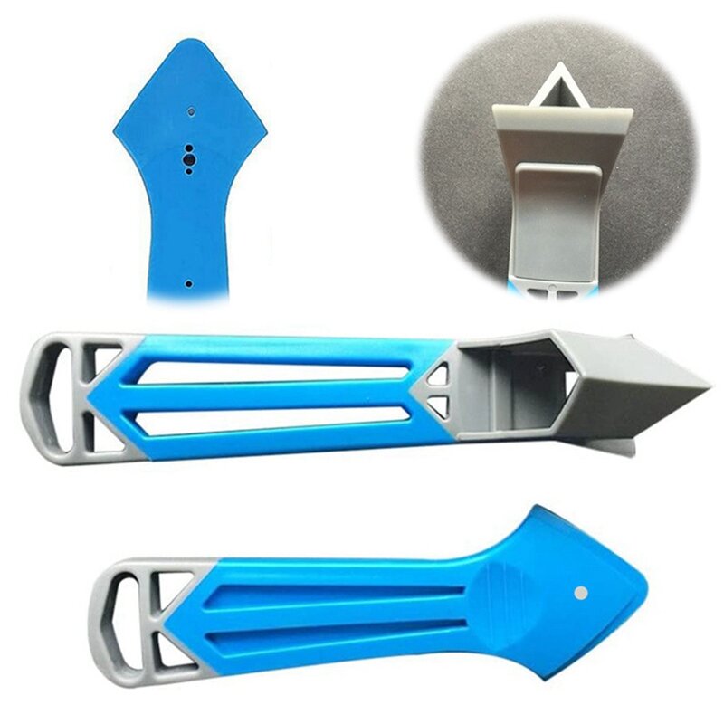 Набор из 10 предметов, инструмент для шитья герметика, лезвие для удаления клея на стекле, скошенная ручка, скребок, инструмент, синий и черный