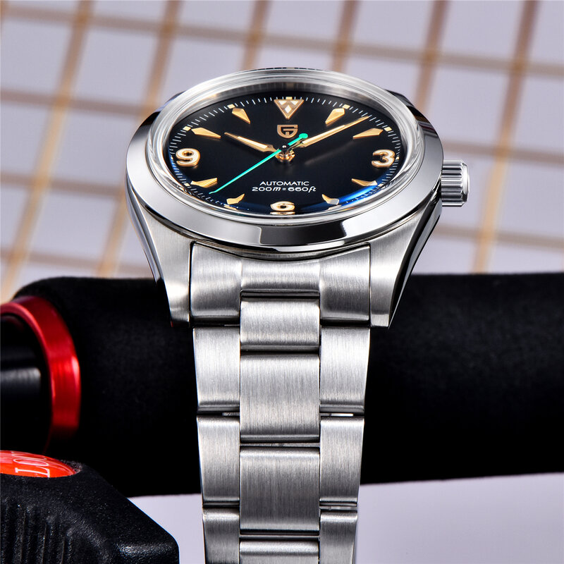 2024 nowy męski automatyczny zegarek mechaniczny z PAGANI DEISGN klasyczny Vintage z szafirem ze stali nierdzewnej