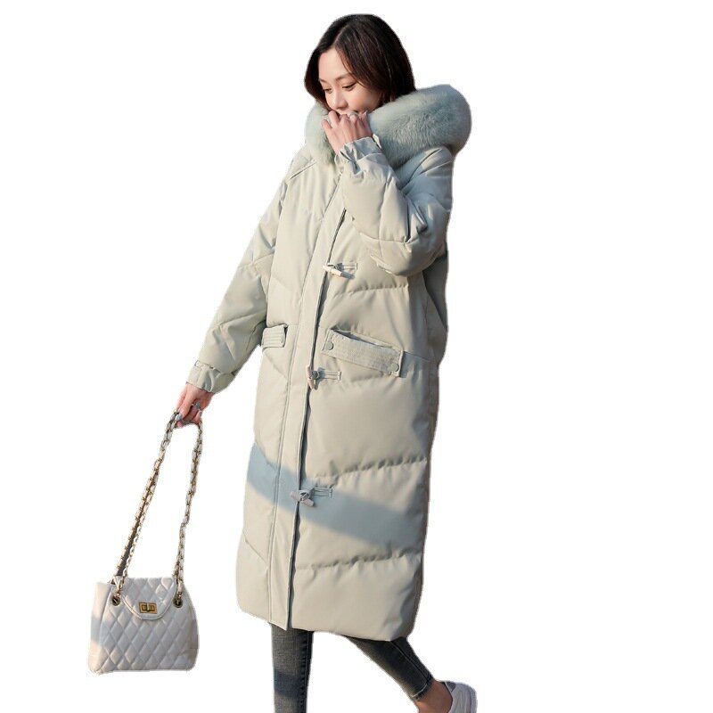 女性の白いダックダウンジャケット,新しいファッション,暖かい冬のコート,2022
