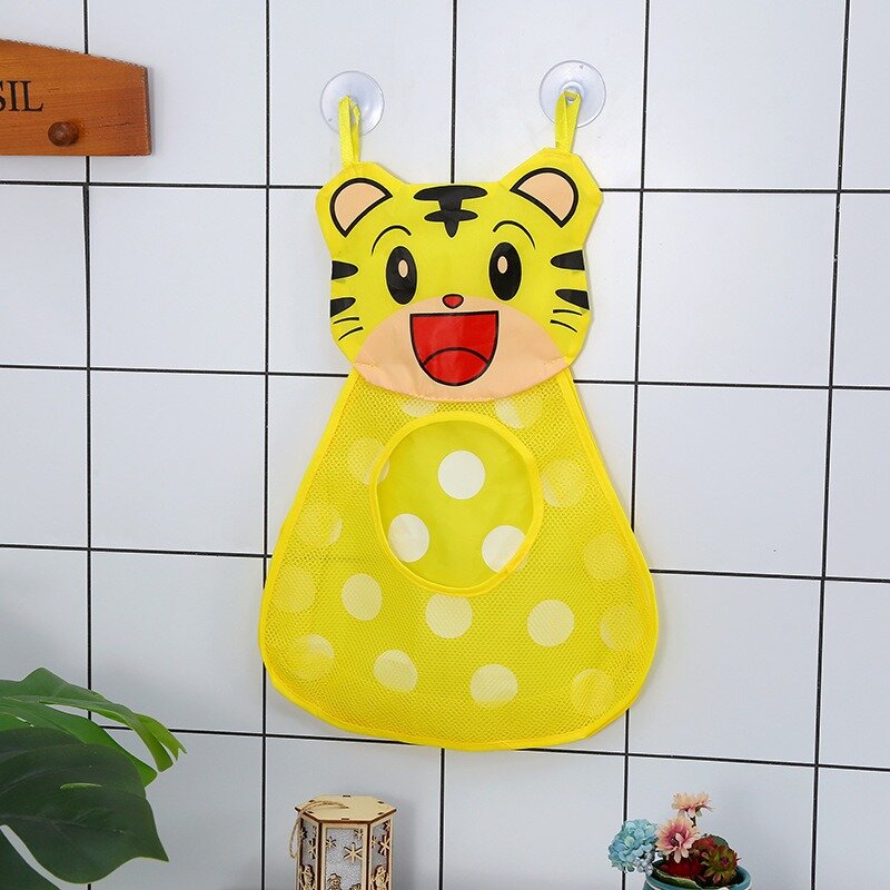 Tas penyimpanan kamar mandi hewan kartun, tas gantung penyimpanan mainan kamar mandi anak-anak sederhana lucu bernapas