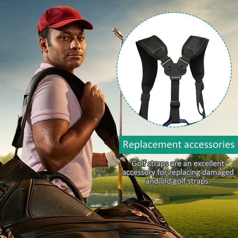 ダブルショルダーストラップ付きゴルフバッグ,交換用,快適で調節可能,ゴルフバッグアクセサリー,スポーツ,1個