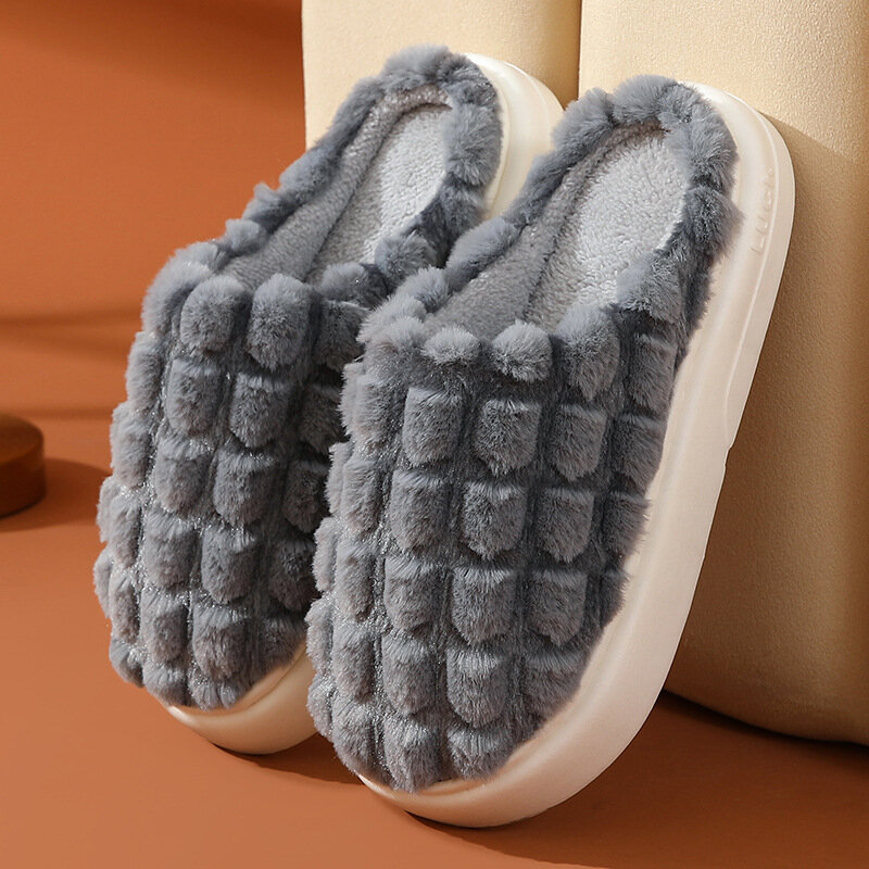2023 najlepiej sprzedających się zamsz bawełna pantofle dla mężczyzn/kobiet zimowe pantofle do domu z antypoślizgową grubą podeszą