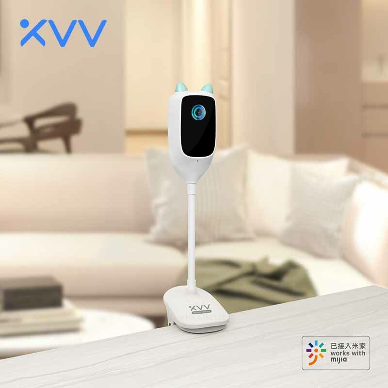 Xiaovv-Monitor de bebé inteligente, dispositivo que funciona con la aplicación Mijia, detección de llanto de bebé, 940nm, visión nocturna infrarroja, detección de movimiento, alarma de empuje