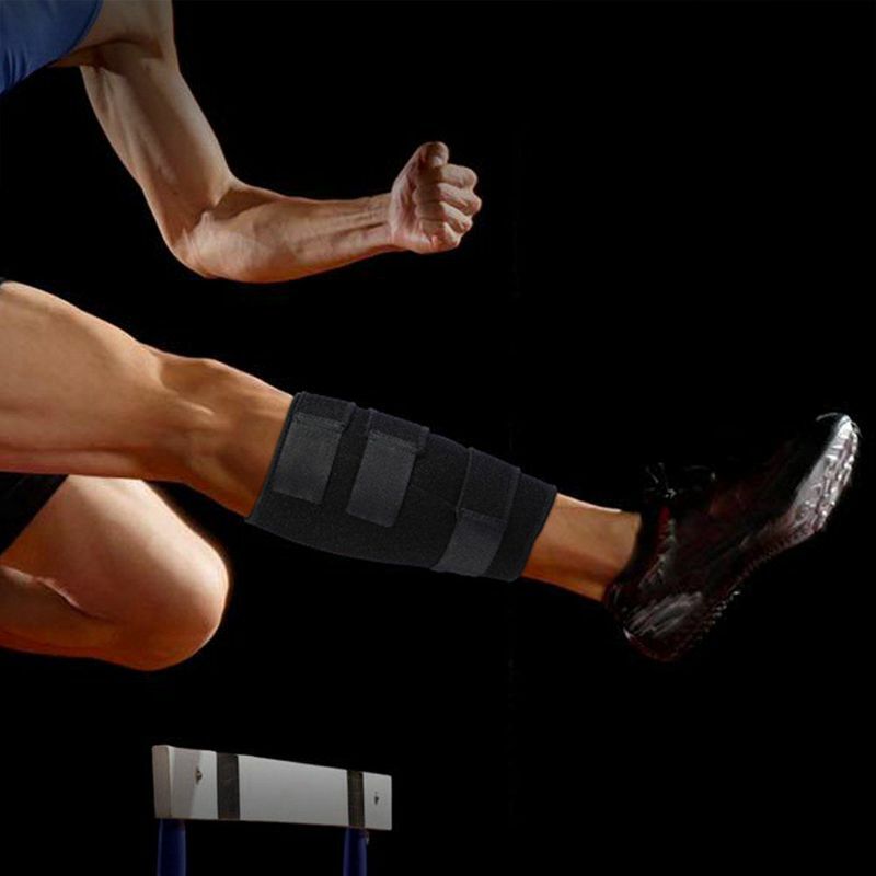Fbil-wootshu ที่รัดน่องปรับสนับเข่าได้ปลอกรัดพยุงขาสำหรับการบาดเจ็บที่กล้ามเนื้อน่องดึง