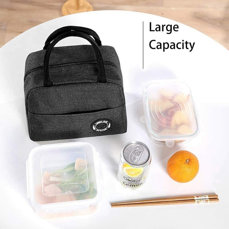 Portable Unisex Lunch Bags Skull Print Food Picnic Lunch Box Bag Insulated Thermal Women Cooler Bags Fresh Bento Pouch Handbag