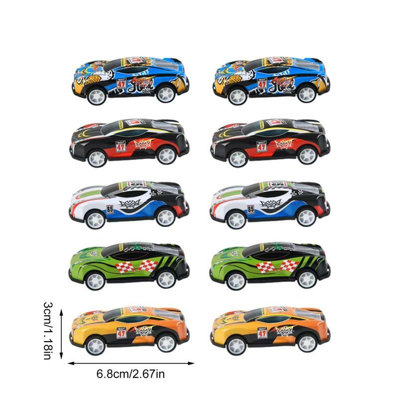 Pull Back Vehicles 10pcs Race Car Toy Portable Pull Back Car Child Party Favors Creative Pull Back Race Car Toys Bulk For