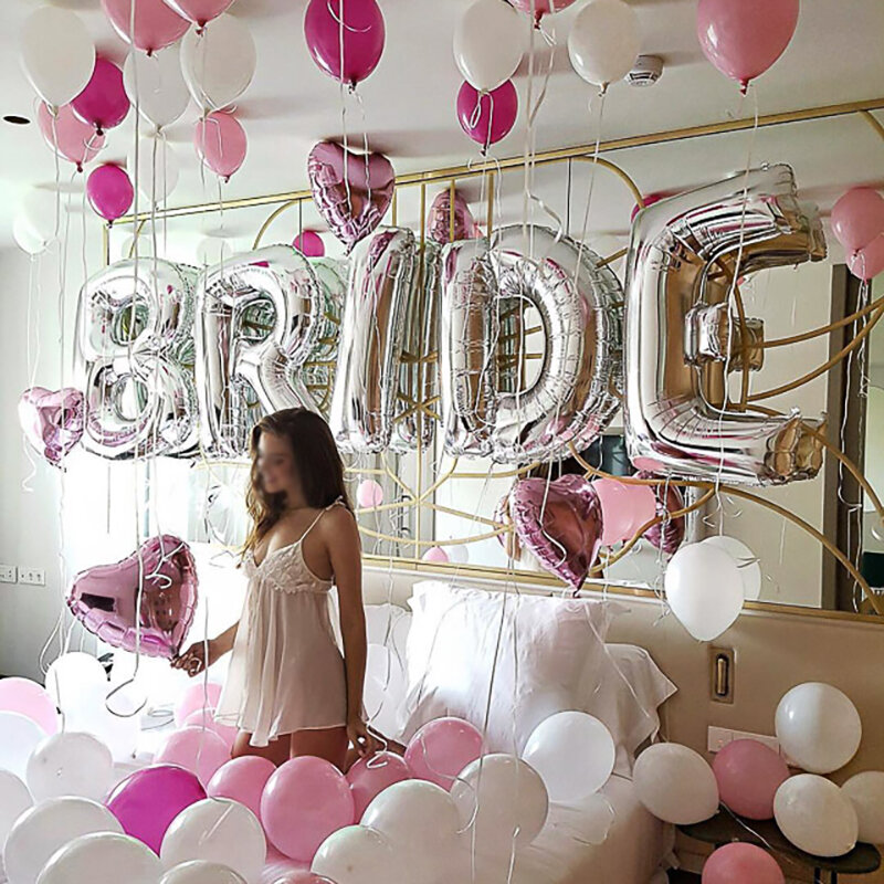 32Inch Rose Gold Silver Bride To Be Balloon Wedding Decorations Bride Letters Foil Ballon Bridal Shower Bachelor Party Supplies