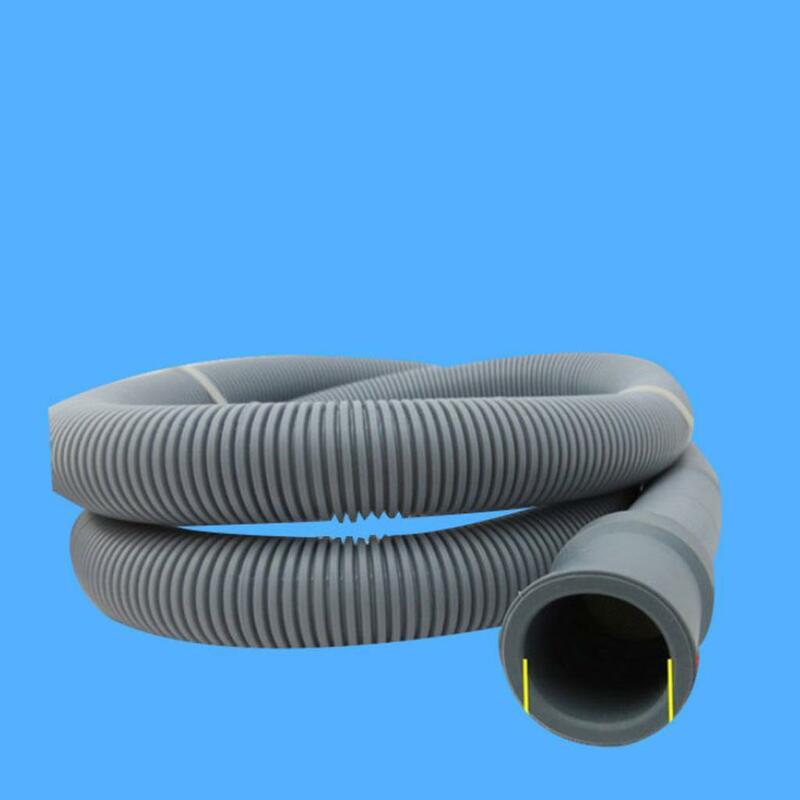 Flexible Elbow Drain Hose Pipe With Bracket For Washer Washing Machine 2 5m