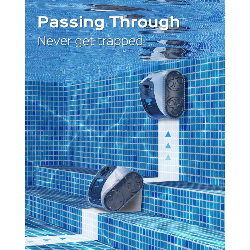 Wand kletter roboter Pool reiniger mit App, intelligenter Navigations technologie, LED-Anzeige, automatischer Pools taub sauger für Inground-Pools