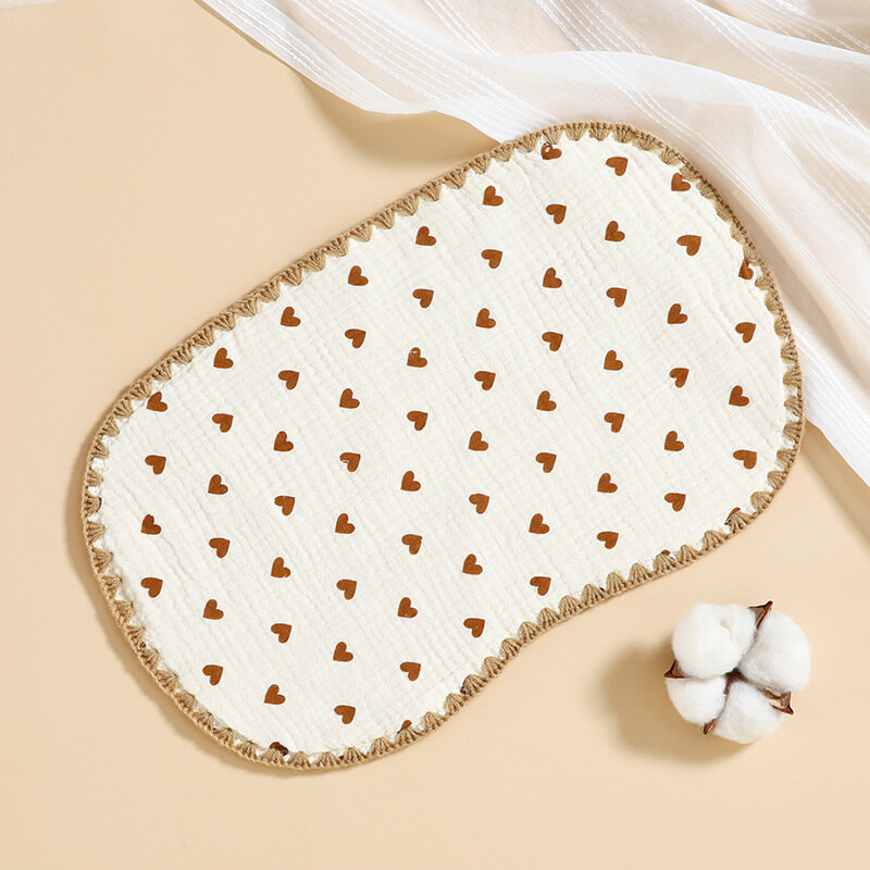 Almohada de muselina de algodón suave y transpirable para bebé recién nacido, soporte para cabeza y cuello, accesorio para dormir