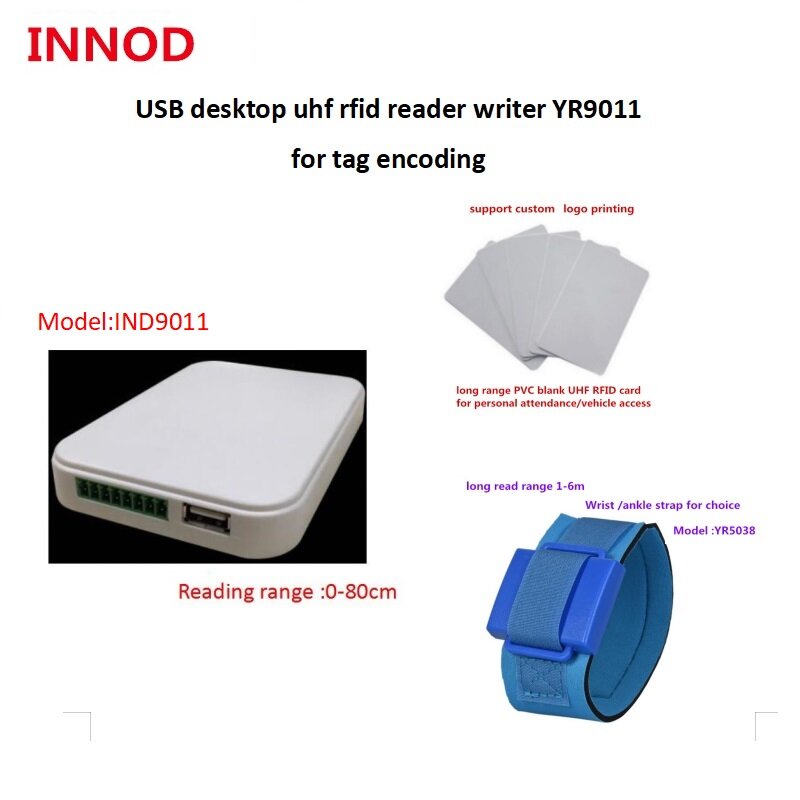 High quality 1-2m middle distance proximity card reader usb epc gen2 passive tag usb UHF RFID desktop reader writer