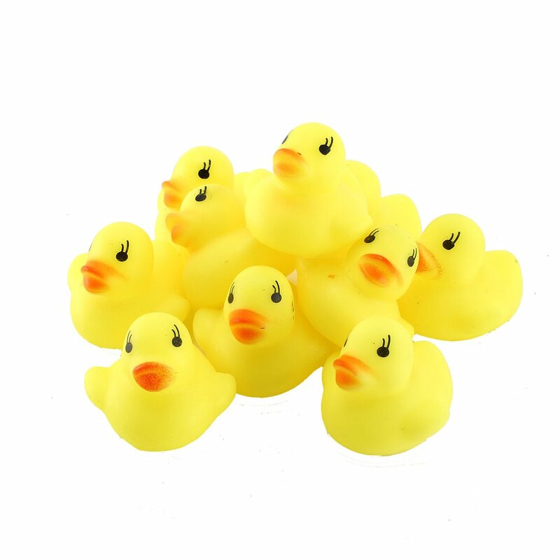 10 stücke Kawaii Nette Cartoon Ente Baby Squeaky Rubber Ducks Bad Wasser Schwimmen Spielzeug Squeeze Float Ducks Kinder Kinder Bade spielzeug