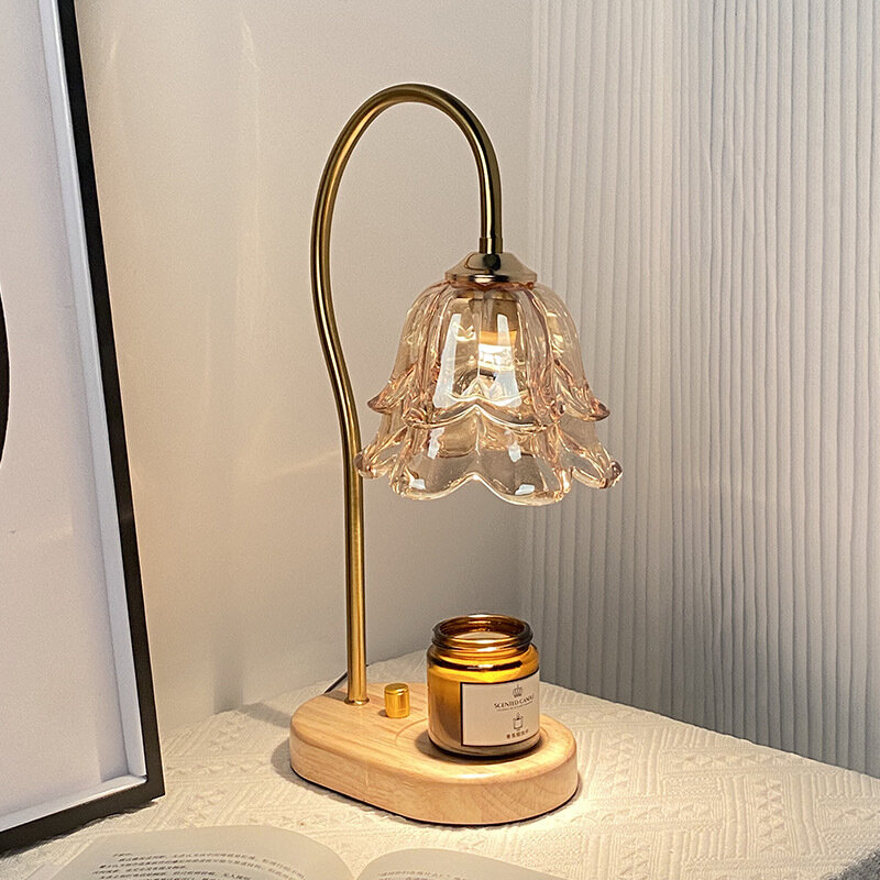 Lámpara de mesita de noche de dormitorio Retro francés, lámpara perfumada de lirio del valle, decoración del hogar, lámpara de mesa de atmósfera