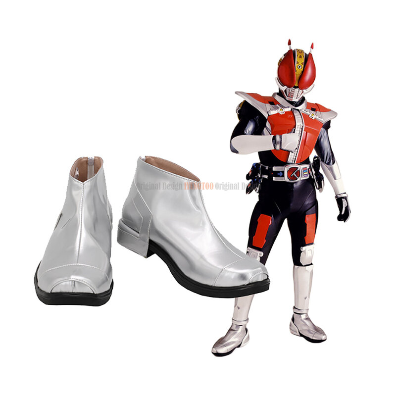 Kamen Rider Den-O คอสเพลย์รองเท้าเงินรองเท้าที่กำหนดเองสำหรับ Unisex
