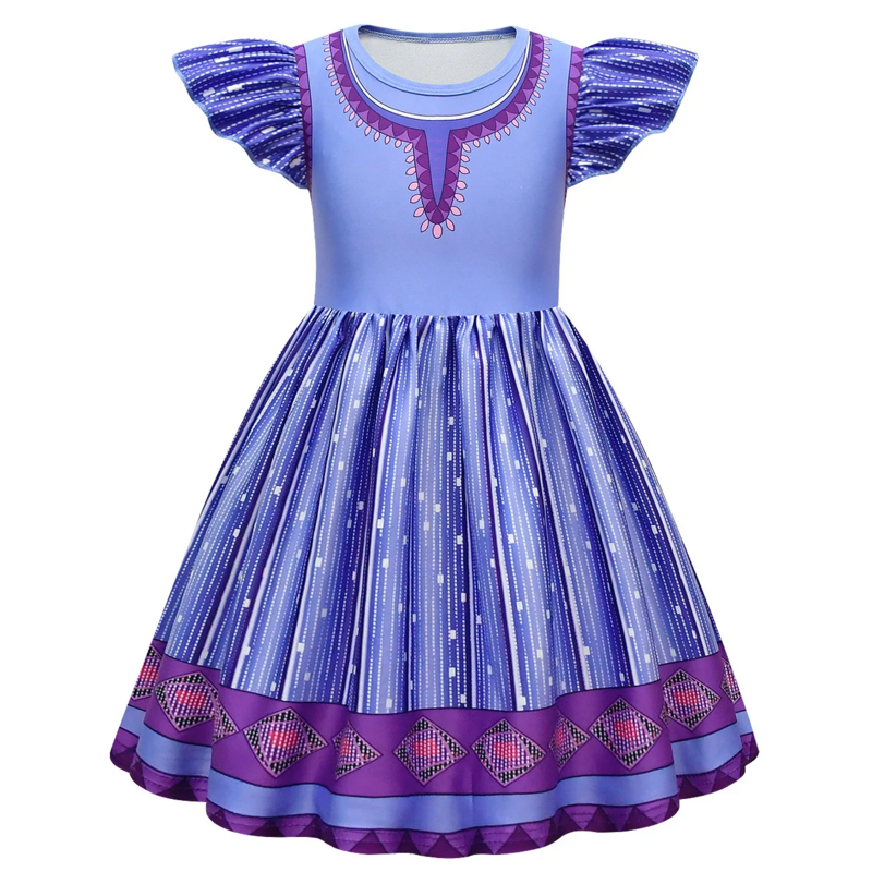 Платье-рубашка для девочек, с рукавами-фонариками