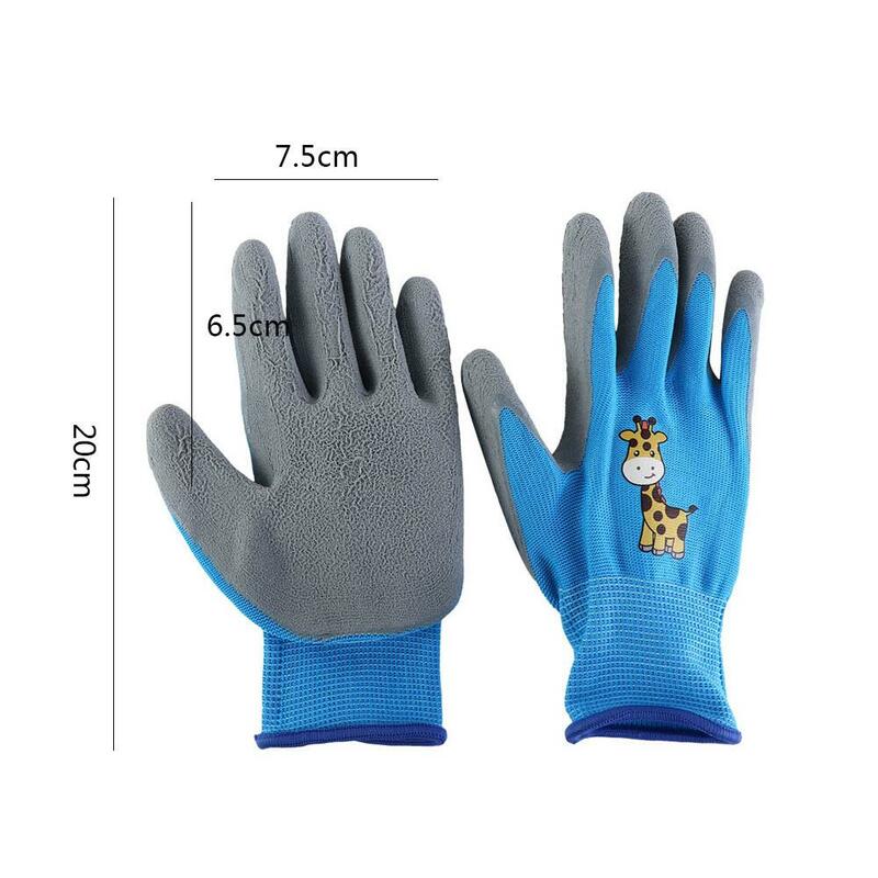 Нескользящие перчатки для садоводства, безопасные прочные дышащие защитные перчатки для детей