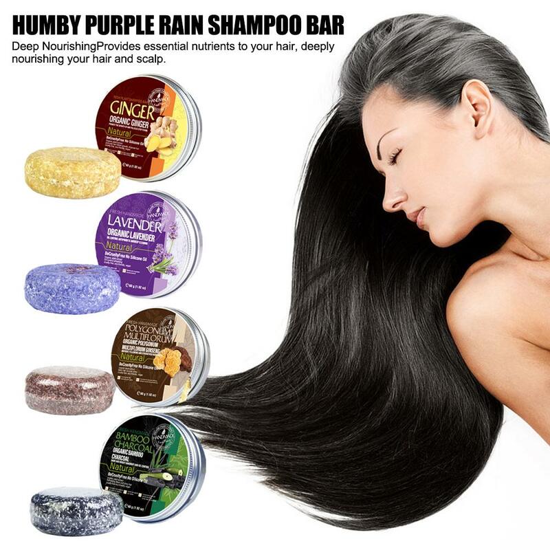 Ginger Shampoo Bar For Gray Hair,Natural Herbal Purple Rain Shampoo Bar Anti Itch Hair Loss Nourishing Hair Refreshing Hair J3W2